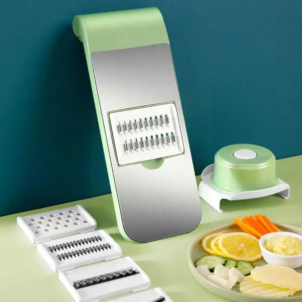 5 In 1 Stainless Steel Multi Functional Safe Manual Vegetable Slicer Cutter