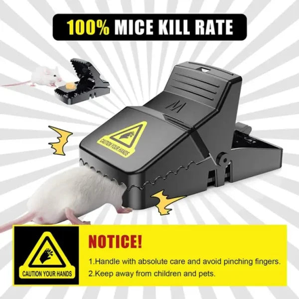 Automatic Spring Reusable  Black Rat Mice Mouse Trap